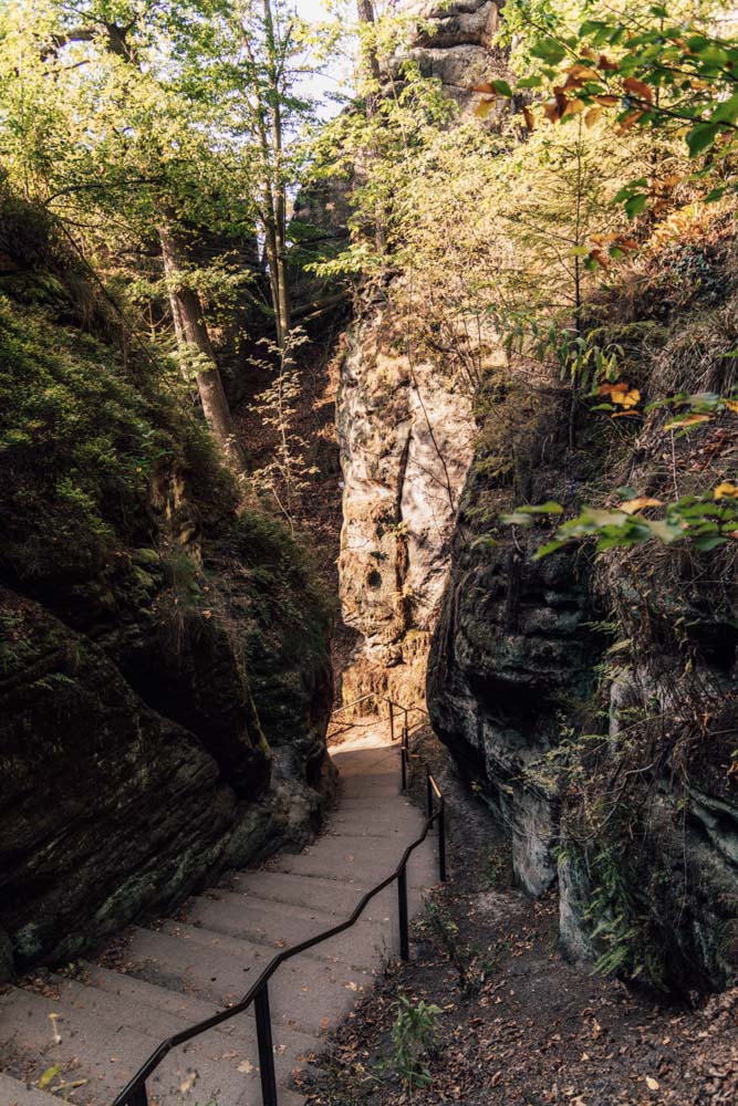 Wanderung von Rathen zu Bastei Stufen