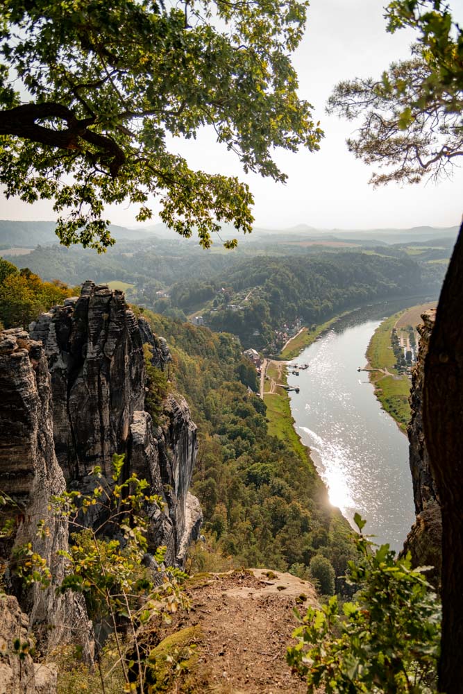 Blick auf die Elbe und das Elbtal