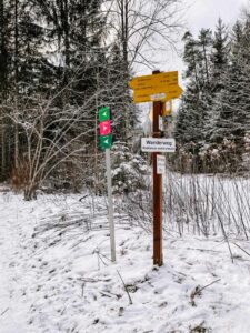 Schiederweiher Oberösterreich Wanderung Hinsweistafel