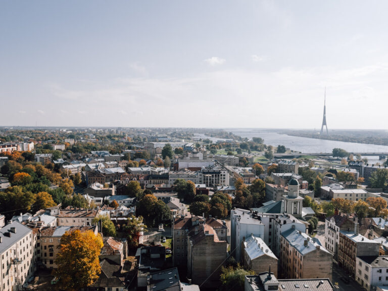 Aussichtsplattform der Lettischen Akademie der Wissenschaft Riga Ausblick