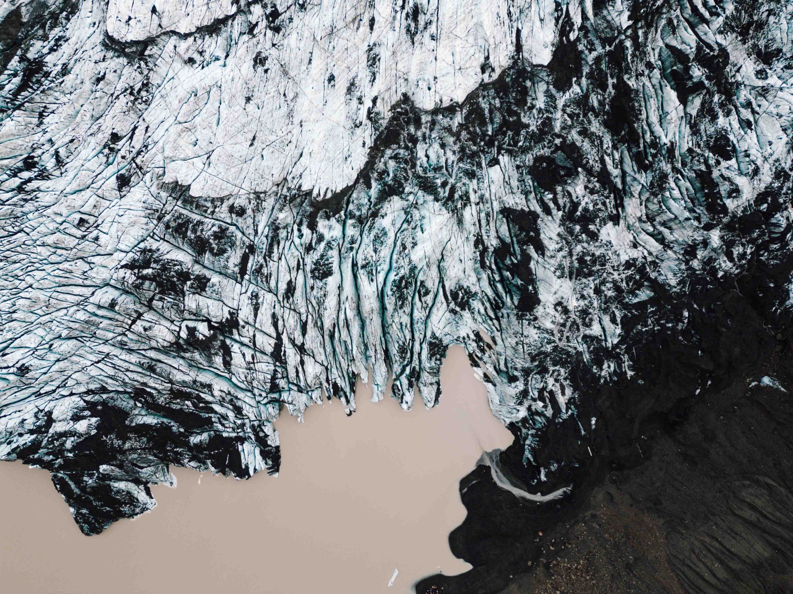 Gletscher Island Luftaufnahme